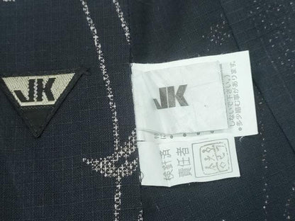 平和屋着物∴夏物 浴衣 コシノジュンコ JUNKO KOSHINO 綿紅梅 蔦の葉文 黒地 日本製 綿 逸品 CABD2675ng