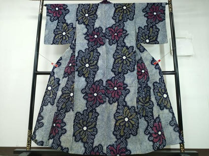 平和屋着物∴夏物 浴衣 有松鳴海絞り 乱菊 綿 逸品 CABD2692ng