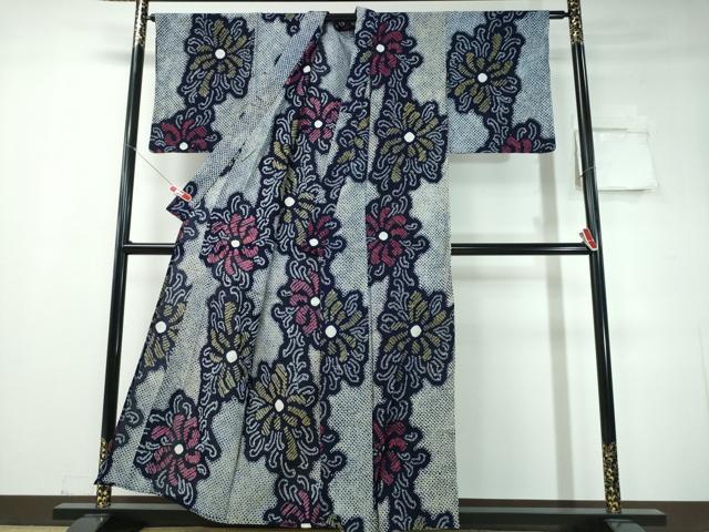 平和屋着物∴夏物 浴衣 有松鳴海絞り 乱菊 綿 逸品 CABD2692ng