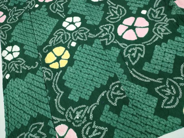 平和屋着物∴夏物 浴衣 有松鳴海絞り 朝顔 綿 逸品 CABD2700ng