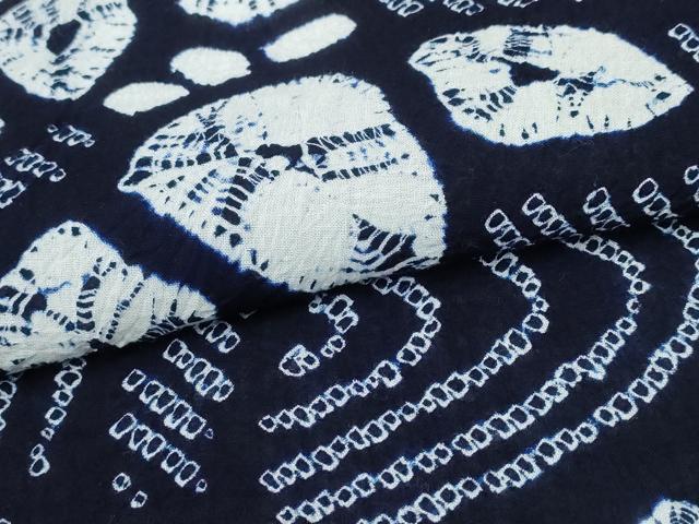 平和屋着物∴夏物 浴衣 有松鳴海絞り 流水杜若 綿 逸品 CABD2702ng