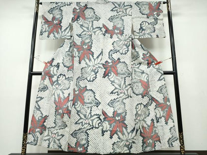 平和屋着物∴夏物 浴衣 有松鳴海絞り 毬花文 綿 逸品 CABD2704ng