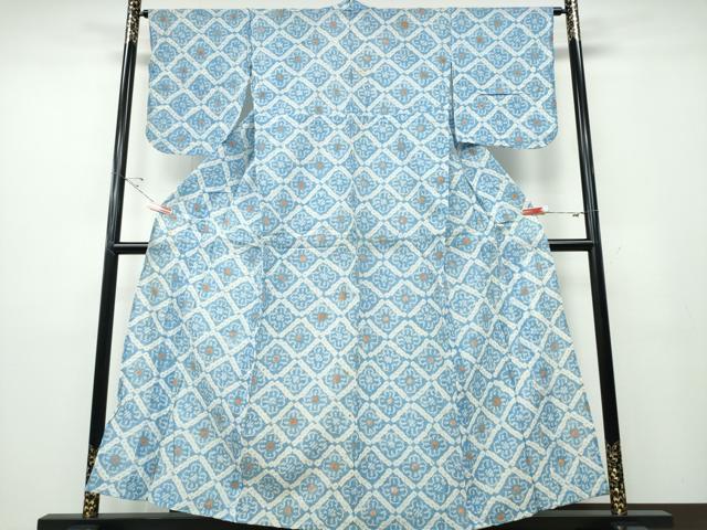 平和屋着物∴夏物 浴衣 有松鳴海絞り 天井花文 綿 逸品 CABD2705ng