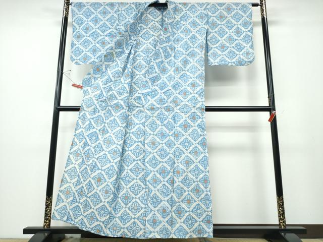 平和屋着物∴夏物 浴衣 有松鳴海絞り 天井花文 綿 逸品 CABD2705ng