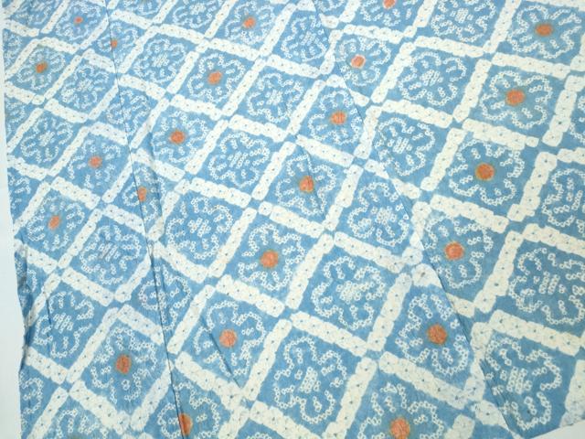 平和屋着物∴夏物 浴衣 有松鳴海絞り 天井花文 綿 逸品 CABD2705ng