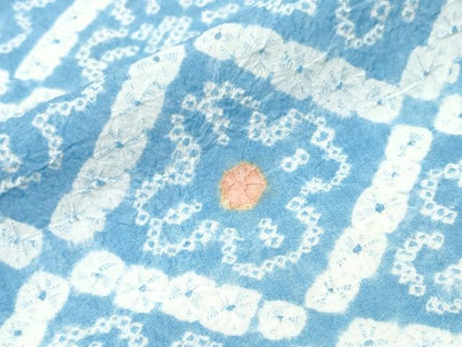 平和屋着物∴夏物 浴衣 有松鳴海絞り 天井花文 綿 逸品 CABD2705ng