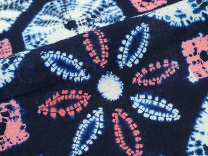 平和屋着物∴夏物　浴衣　有松鳴海絞り　蜀江花文　綿　逸品　CABD2714ng