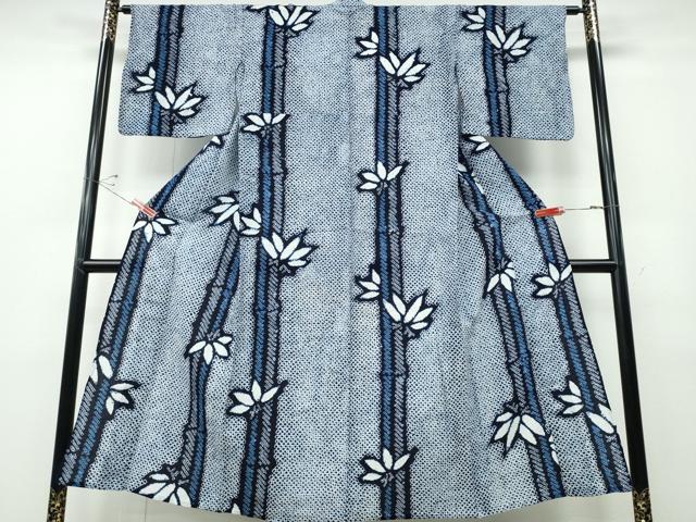 平和屋着物∴夏物 浴衣 有松鳴海絞り 笹竹文 綿 逸品 CABD2717ng