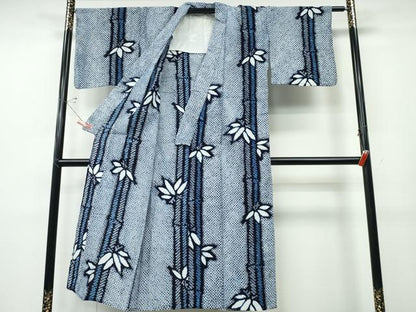 平和屋着物∴夏物 浴衣 有松鳴海絞り 笹竹文 綿 逸品 CABD2717ng