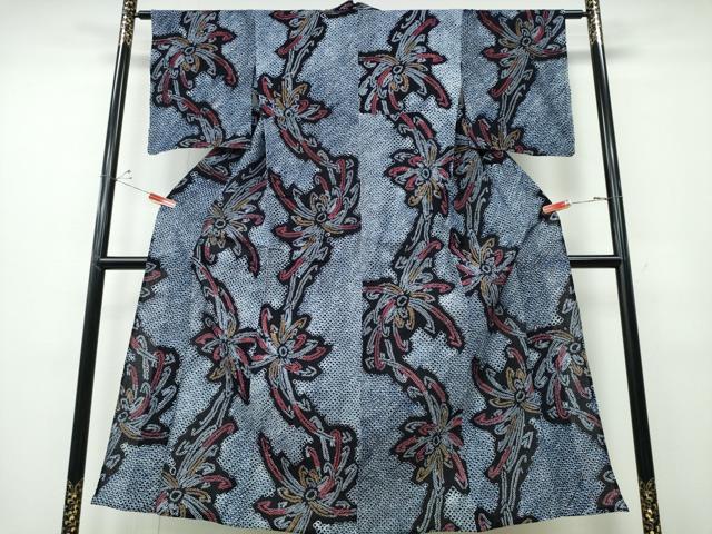 平和屋着物∴夏物 浴衣 有松鳴海絞り 乱菊 綿 逸品 未使用 CABD2719ng