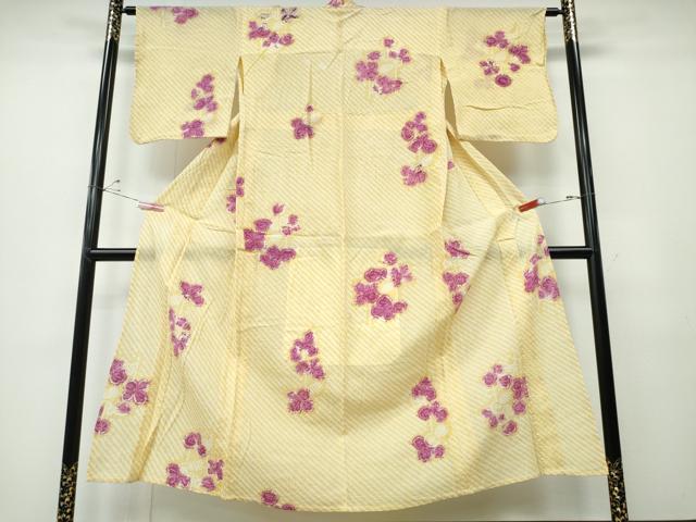 平和屋着物∴夏物 浴衣 有松鳴海絞り 舞葉文 綿 逸品 CABD2720ng