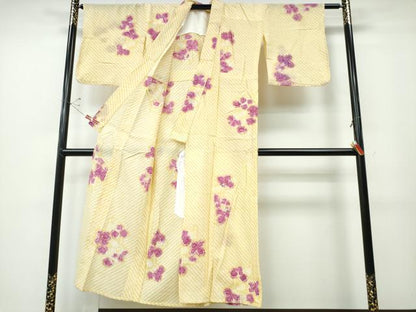 平和屋着物∴夏物 浴衣 有松鳴海絞り 舞葉文 綿 逸品 CABD2720ng