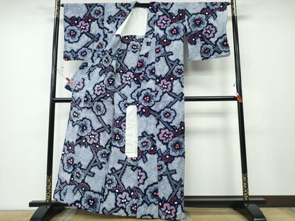 平和屋着物∴夏物 浴衣 有松鳴海絞り 籬梅文 綿 逸品 CABD2721ng