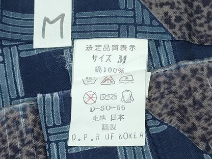 平和屋着物∴夏物 男性 浴衣 籠目動物菱文 綿 逸品 CABD2724ng