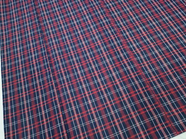 平和屋着物∴夏物 阿波しじら織 浴衣 格子柄 綿 逸品 CABD2725ng