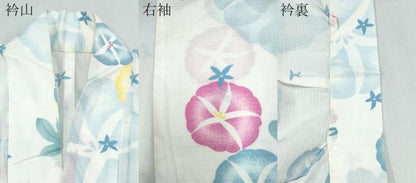 平和屋着物∴夏物 浴衣 綿紅梅 朝顔 綿 逸品 CABD2735ng
