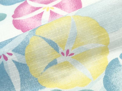 平和屋着物∴夏物 浴衣 綿紅梅 朝顔 綿 逸品 CABD2735ng
