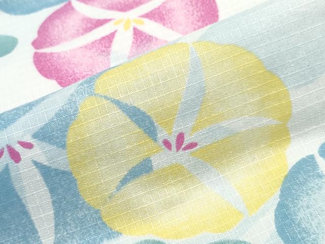 平和屋着物∴夏物 浴衣 綿紅梅 朝顔 綿 逸品 CABD2735ng
