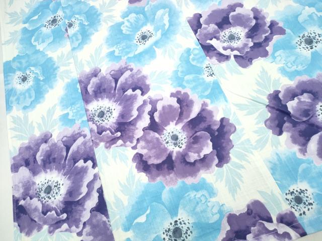 平和屋着物∴夏物 浴衣 牡丹 綿 逸品 CABD2736ng