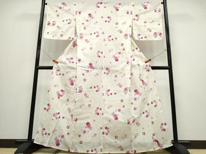 平和屋着物∴夏物 浴衣 花丸文 綿 逸品 CABD2737ng