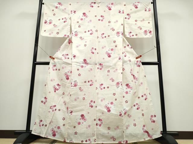 平和屋着物∴夏物 浴衣 花丸文 綿 逸品 CABD2737ng