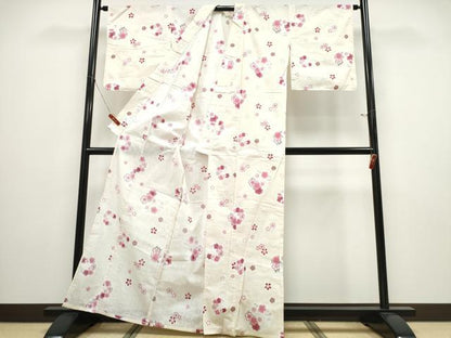 平和屋着物∴夏物 浴衣 花丸文 綿 逸品 CABD2737ng