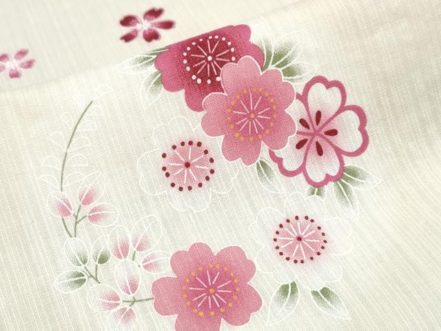 平和屋着物∴夏物 浴衣 花丸文 綿 逸品 CABD2737ng