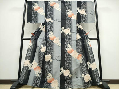 平和屋着物∴夏物 浴衣 蜻蛉 トンボ 舞菊間道 綿麻 逸品 CABD2740ng