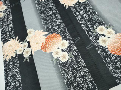 平和屋着物∴夏物 浴衣 蜻蛉 トンボ 舞菊間道 綿麻 逸品 CABD2740ng