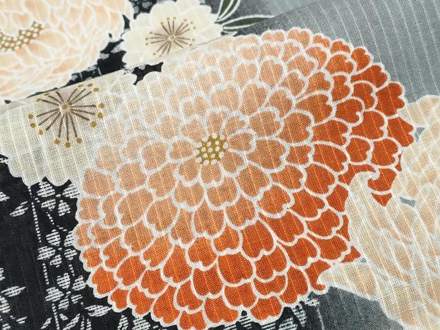 平和屋着物∴夏物 浴衣 蜻蛉 トンボ 舞菊間道 綿麻 逸品 CABD2740ng
