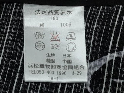 平和屋着物∴夏物 浴衣 舞花文 黒地 綿 逸品 CABD2741ng