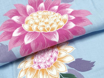 平和屋着物∴夏物 浴衣 舞蝶菊文 綿 逸品 CABD2746ng