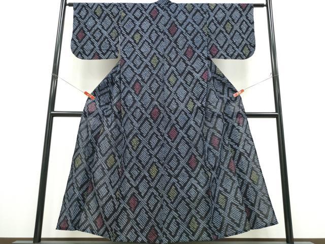 平和屋着物∴夏物 浴衣 有松鳴海絞り 菱文 綿 逸品 CABD2750ng