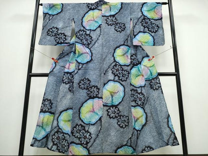 平和屋着物∴夏物 浴衣 有松鳴海絞り 朝顔 綿 逸品 CABD2754ng