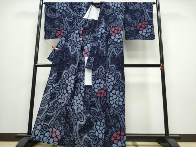 平和屋着物∴夏物 浴衣 有松鳴海絞り 紫陽花 綿 逸品 CABD2760ng