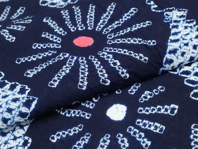 平和屋着物∴夏物　浴衣　有松鳴海絞り　松葉　綿　逸品　CABD2762ng