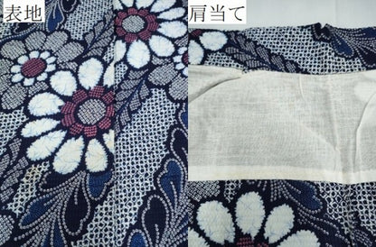 平和屋着物∴夏物 浴衣 舞葉菊文 リップル生地 綿 逸品 CABD2767ng