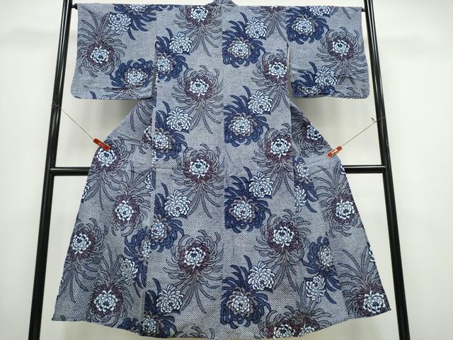 平和屋着物∴夏物 浴衣 乱菊 リップル生地 綿 逸品 CABD2771ng