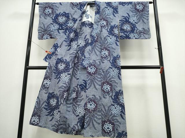 平和屋着物∴夏物 浴衣 乱菊 リップル生地 綿 逸品 CABD2771ng