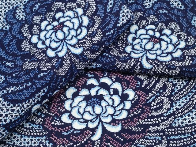 平和屋着物∴夏物 浴衣 乱菊 リップル生地 綿 逸品 CABD2771ng