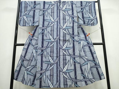 平和屋着物∴夏物 浴衣 笹竹吉祥文 リップル生地 綿 逸品 CABD2774ng