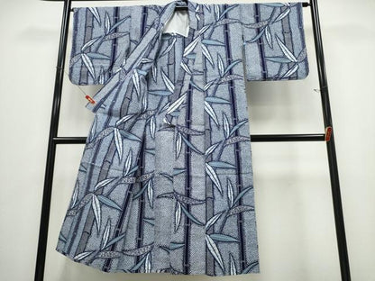 平和屋着物∴夏物 浴衣 笹竹吉祥文 リップル生地 綿 逸品 CABD2774ng