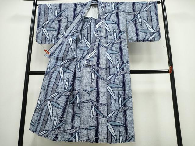 平和屋着物∴夏物 浴衣 笹竹吉祥文 リップル生地 綿 逸品 CABD2774ng