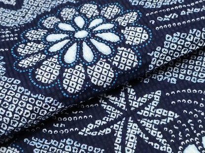 平和屋着物∴夏物 浴衣 流水菊文 リップル生地 綿 逸品 CABD2775ng