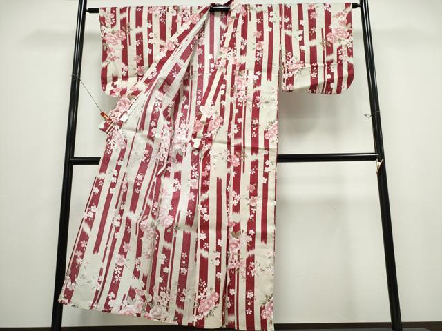 平和屋着物∴夏物 女の子 浴衣 舞花間道 綿 逸品 CABD2782ng