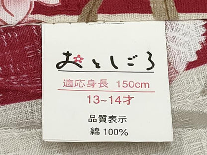 平和屋着物∴夏物 女の子 浴衣 舞花間道 綿 逸品 CABD2782ng