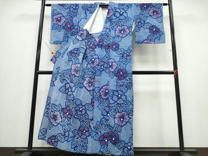 平和屋着物∴夏物 浴衣 有松鳴海絞り 枝椿 綿 逸品 CABD2793ng
