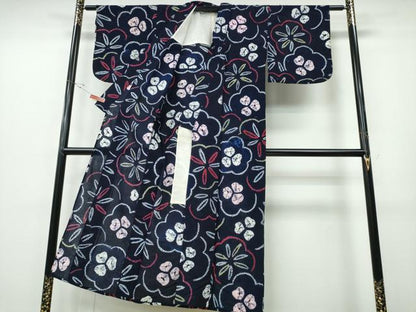 平和屋着物∴夏物 浴衣 有松鳴海絞り 梅笹文 綿 逸品 CABD2798ng
