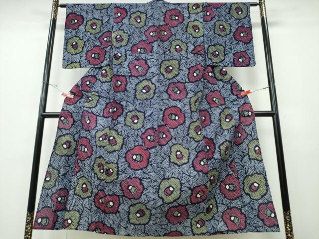 平和屋着物∴夏物 浴衣 有松鳴海絞り 舞葉椿 綿 逸品 CABD2799ng