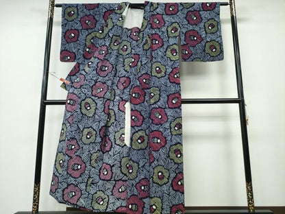 平和屋着物∴夏物 浴衣 有松鳴海絞り 舞葉椿 綿 逸品 CABD2799ng